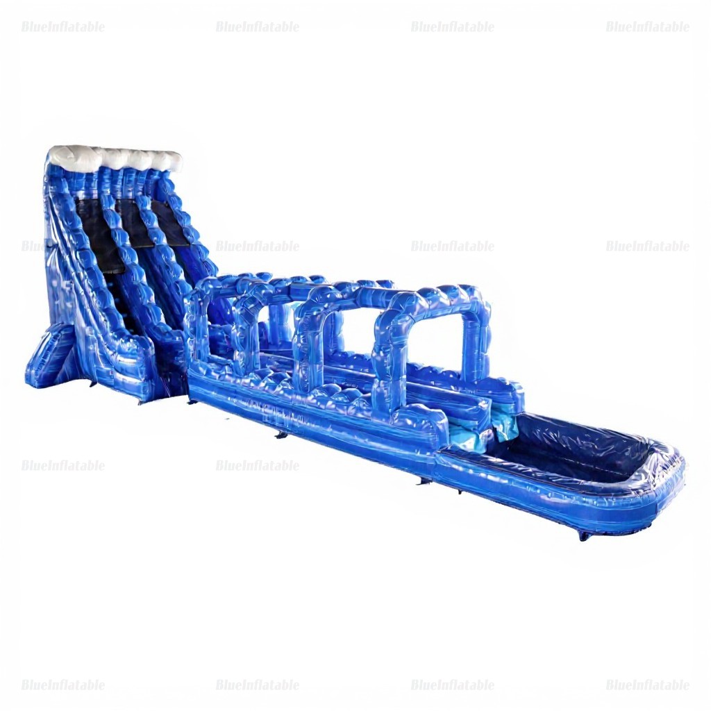 Blue Crush Double Lane Inflatable Water Slide & Pool