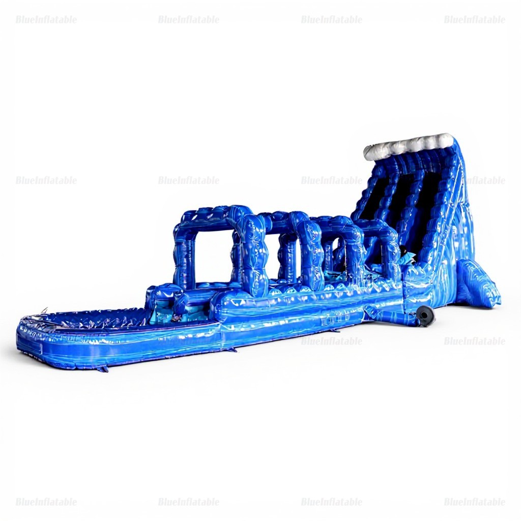 Blue Crush Double Lane Inflatable Water Slide & Pool - Image 6