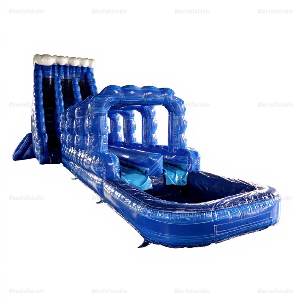 Blue Crush Double Lane Inflatable Water Slide & Pool - Image 8
