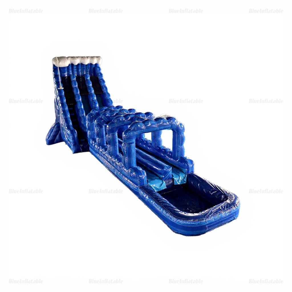 Blue Crush Double Lane Inflatable Water Slide & Pool - Image 9