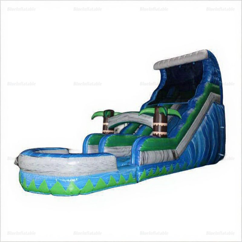 Tropical Wave Inflatable Water Slide for Pool Parties