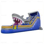 Giant Shark Dual Lane Inflatable Pool Water Slide