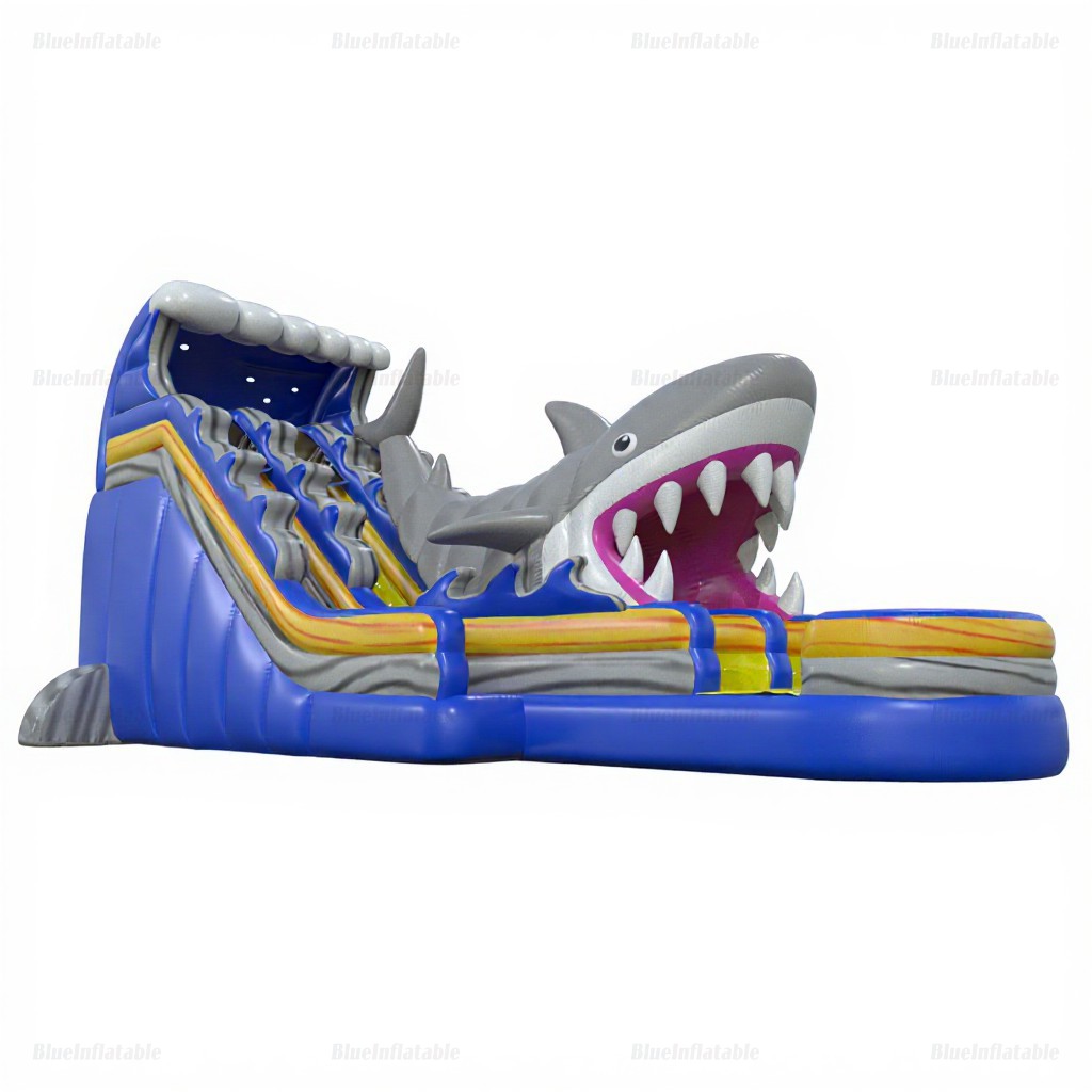 Giant Shark Dual Lane Inflatable Pool Water Slide - Image 2