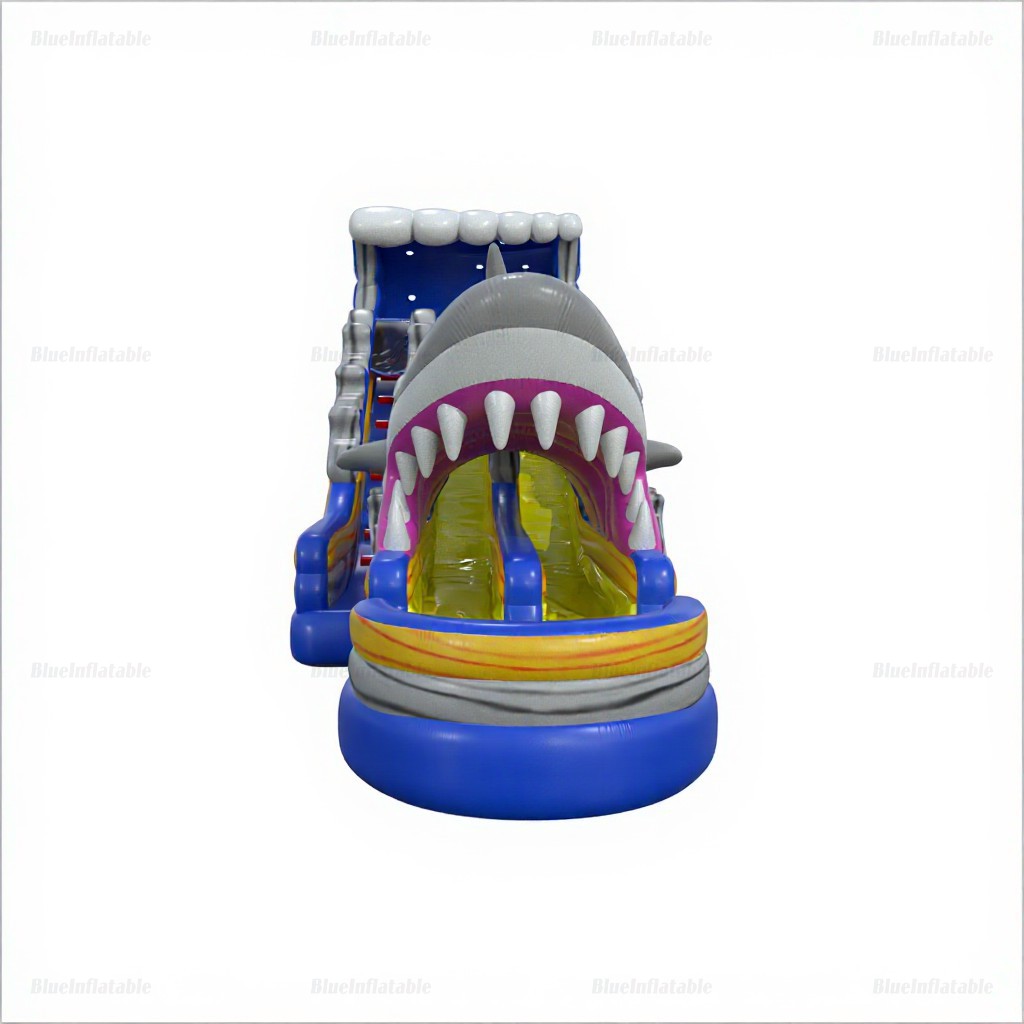 Giant Shark Dual Lane Inflatable Pool Water Slide - Image 4