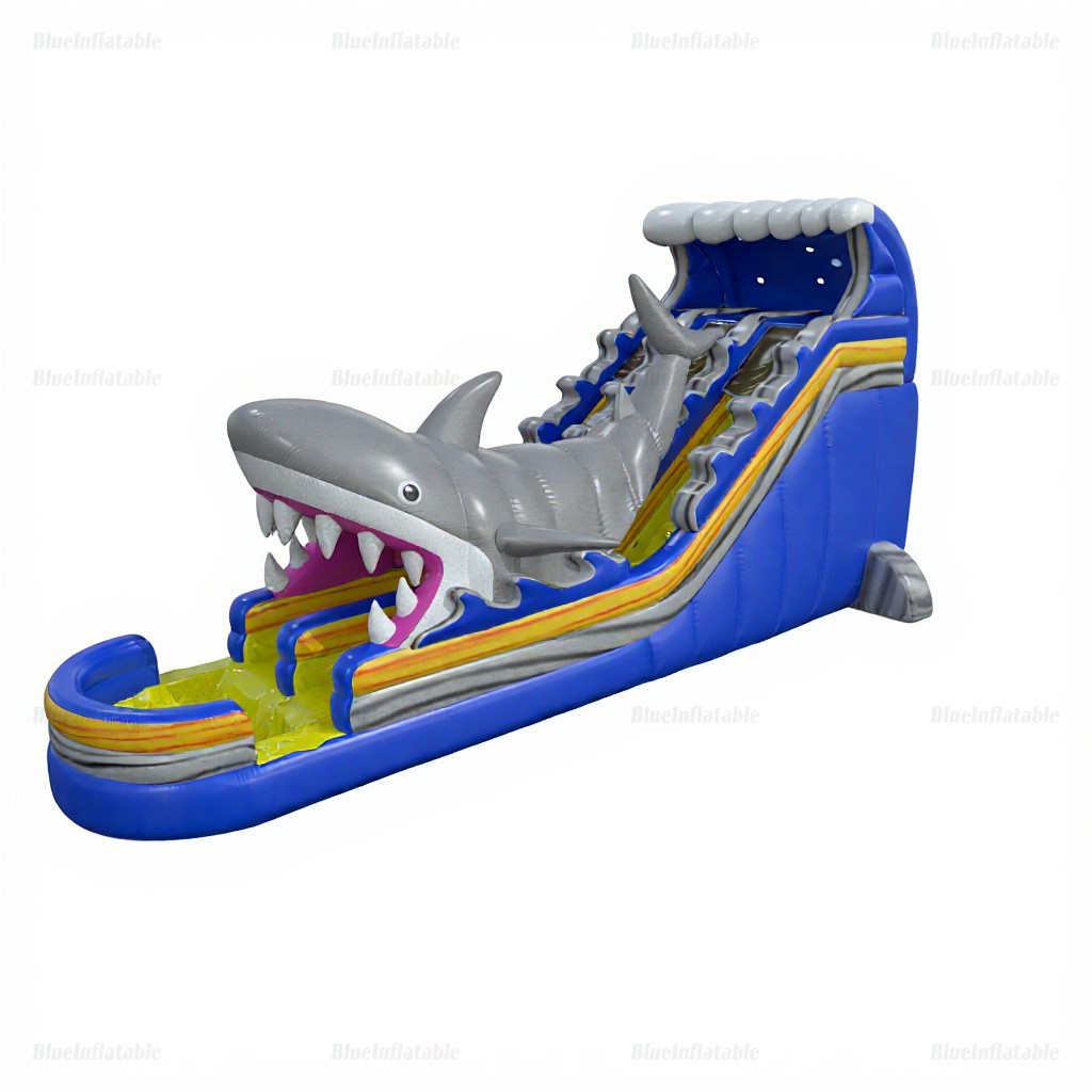 Giant Shark Dual Lane Inflatable Pool Water Slide - Image 6