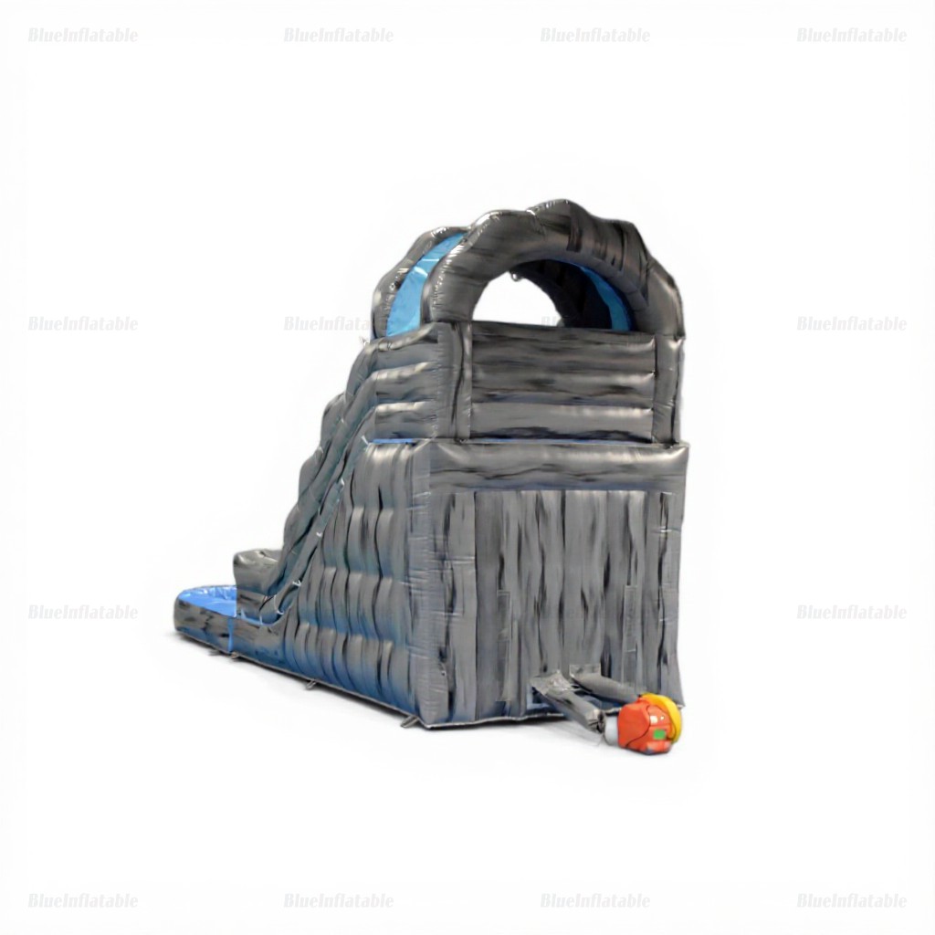 Gray Marble Inflatable Wave Water Slide for Kids Parties - Image 3