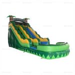 Tropical Palm Inflatable Water Slide & Pool Bouncer