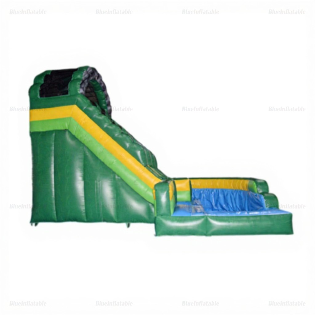 Green Marble Dual Lane Wave Inflatable Water Slide - Image 2
