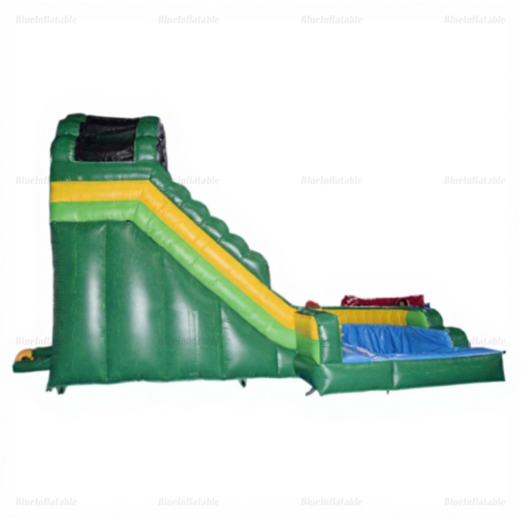 Green Marble Dual Lane Wave Inflatable Water Slide - Image 3