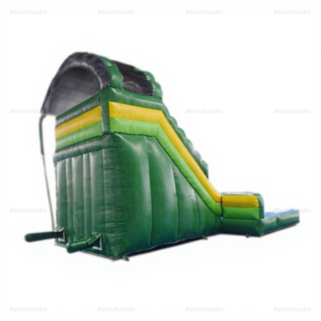 Green Marble Dual Lane Wave Inflatable Water Slide - Image 5
