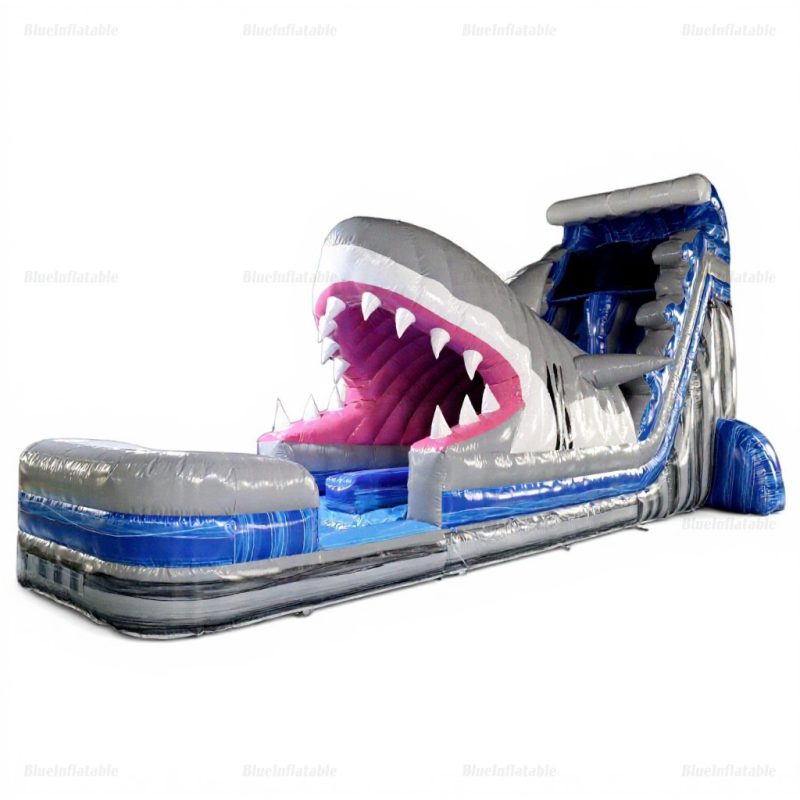 Shark Inflatable Water Slide with Pool
