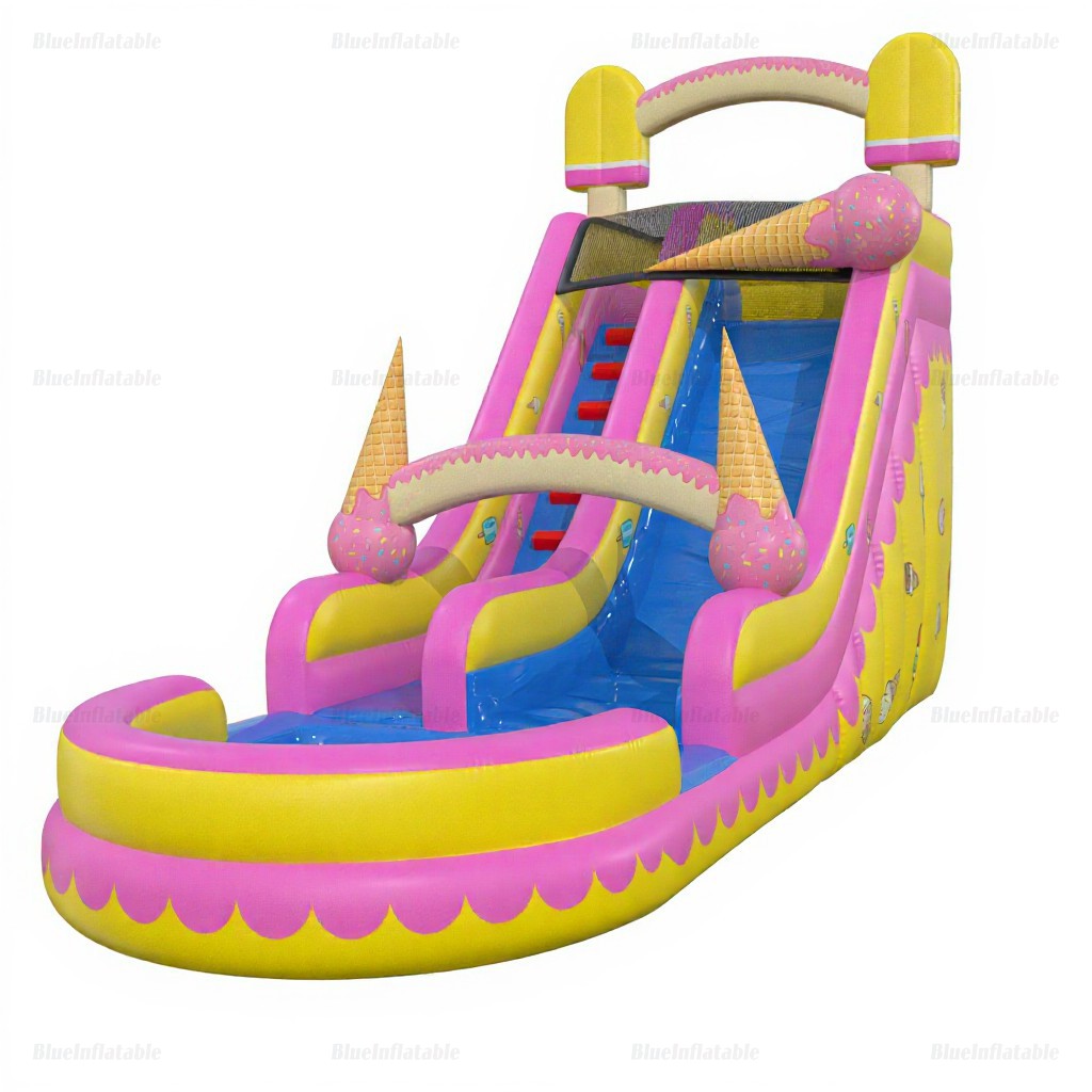 Ice Cream Inflatable Water Slide & Pool Rental