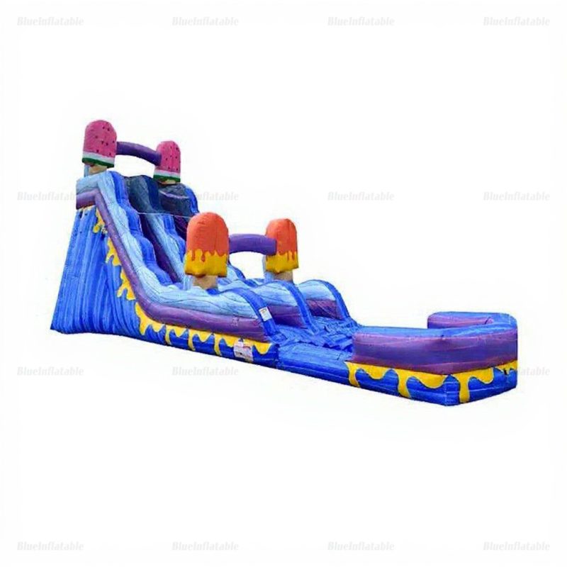 Ice Pops Commercial Water Slide with Detachable Deep Pool