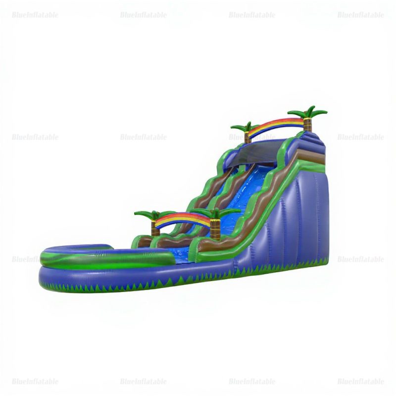 Jungle Inflatable Water Slide & Bounce House with Pool