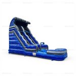 Inflatable Water Slide with Pool and Jumping Area