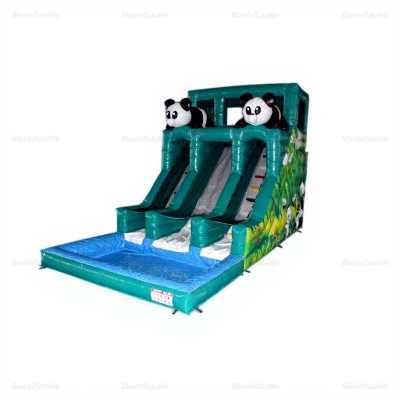 Giant Inflatable Panda Water Slide for Pool Parties