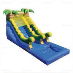 Tropical Inflatable Water Slide & Play Center