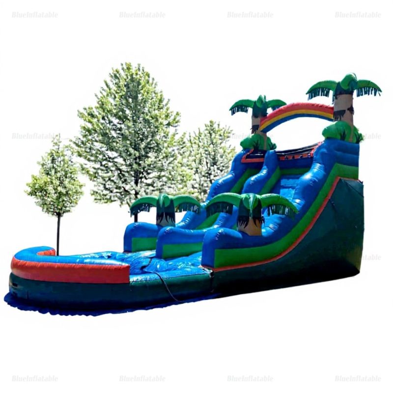 Jumbo Outdoor Inflatable Water Slide & Splash Bouncer