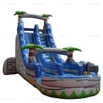 Inflatable Water Slide and Splash Pool with Blower