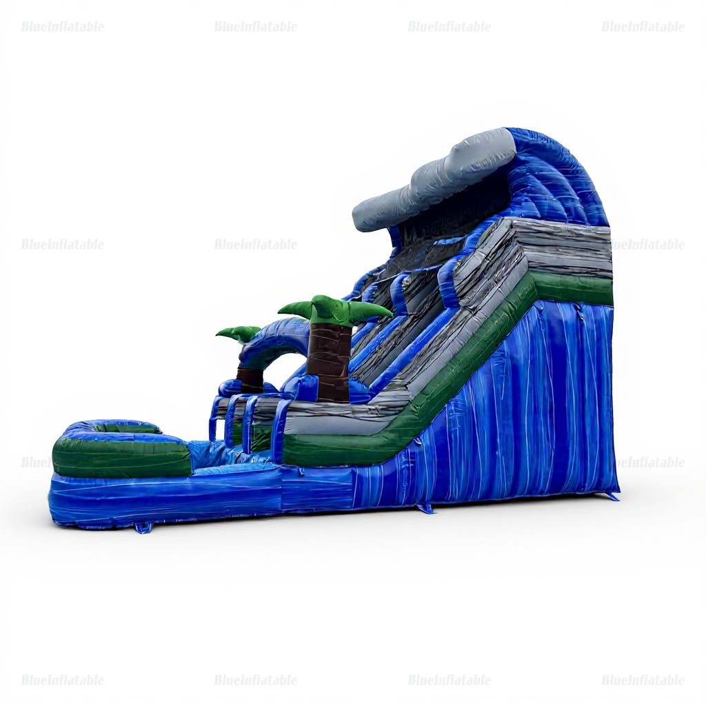 Giant Inflatable Beach-Themed Water Slide