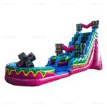 Level Up Commercial Inflatable Water Slide with Detachable Deep Pool