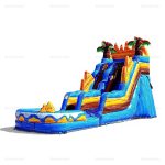 Oasis Commercial Inflatable Water Slide with Deep Detachable Pool
