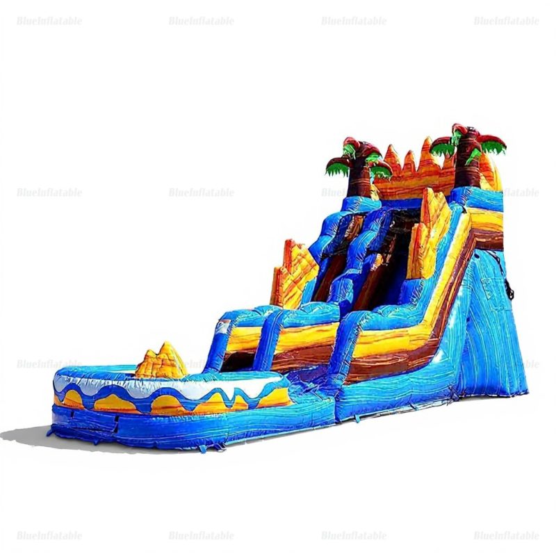 Oasis Commercial Inflatable Water Slide with Deep Detachable Pool