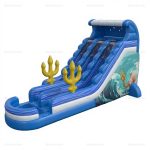 Golden Trident Ocean Inflatable Pool Slide Rental