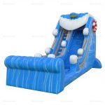 Ocean Waves Inflatable Water Slide Pool for Backyard