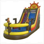 Pirate Ship Inflatable Water Slide with Pool