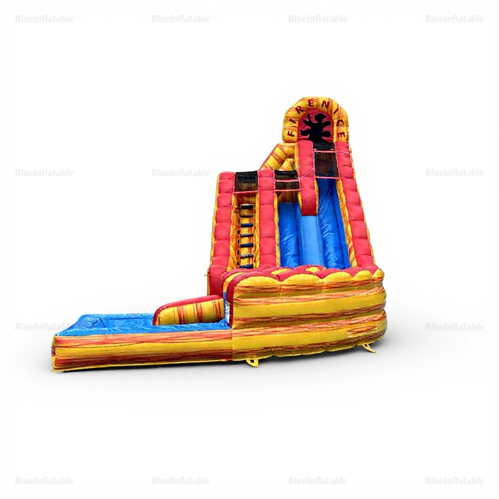 Fire & Ice Dual Lane Inflatable Water Slide with Pool - Image 3