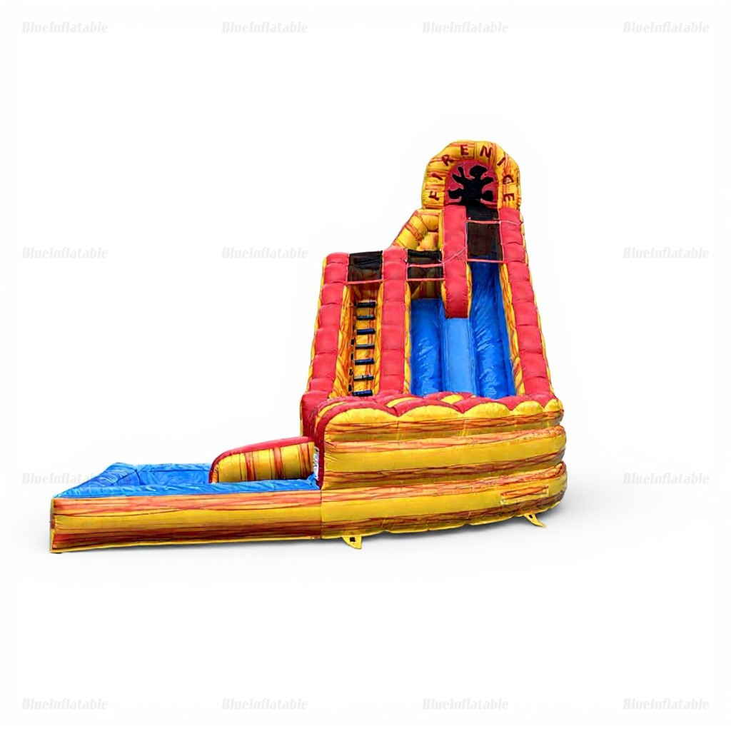 Fire & Ice Dual Lane Inflatable Water Slide with Pool - Image 4