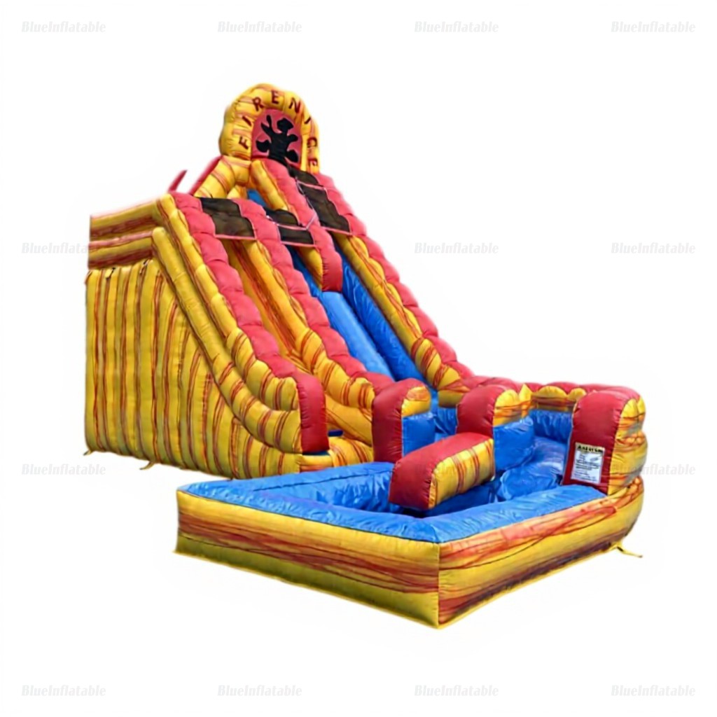 Fire & Ice Dual Lane Inflatable Water Slide with Pool - Image 5