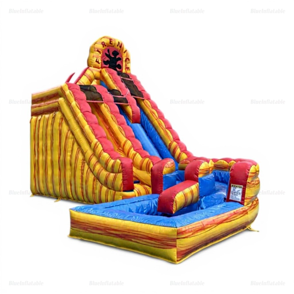 Fire & Ice Dual Lane Inflatable Water Slide with Pool - Image 6