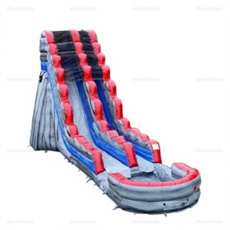 Double Lane Inflatable Water Slide & Bounce House Combo