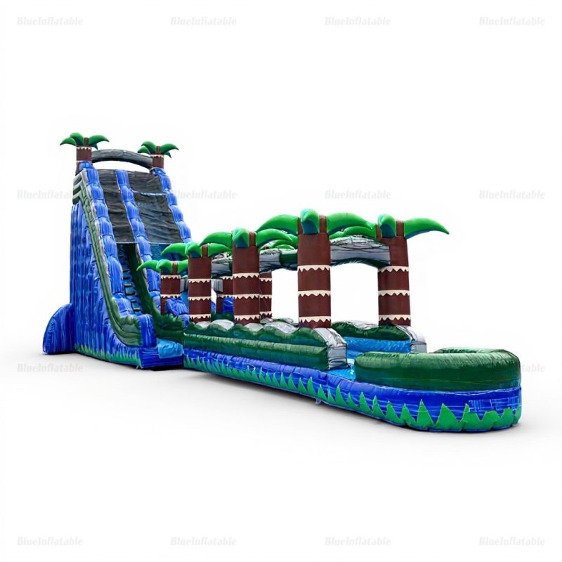 Giant Inflatable Palm Tree Water Slide with Pool