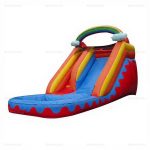 Rainbow Commercial Inflatable Water Slide & Pool for Kids and Adults