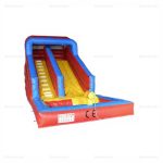 Single Lane Commercial Inflatable Wet/Dry Water Slide with Pool