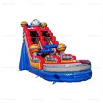 Astronaut Adventure Inflatable Water Slide with Splash Pool