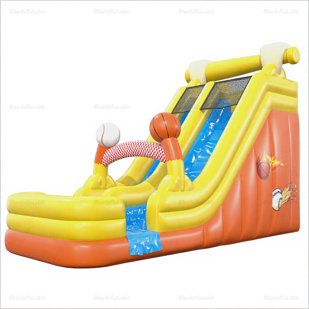 Sports Inflatable Water Slide with Basketball & Baseball for Pools - Image 2