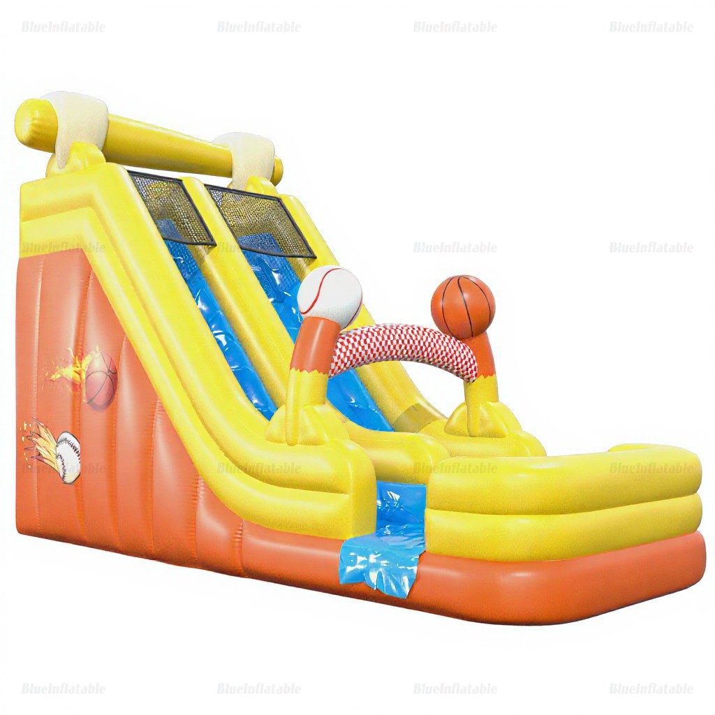 Sports Inflatable Water Slide with Basketball & Baseball for Pools - Image 3