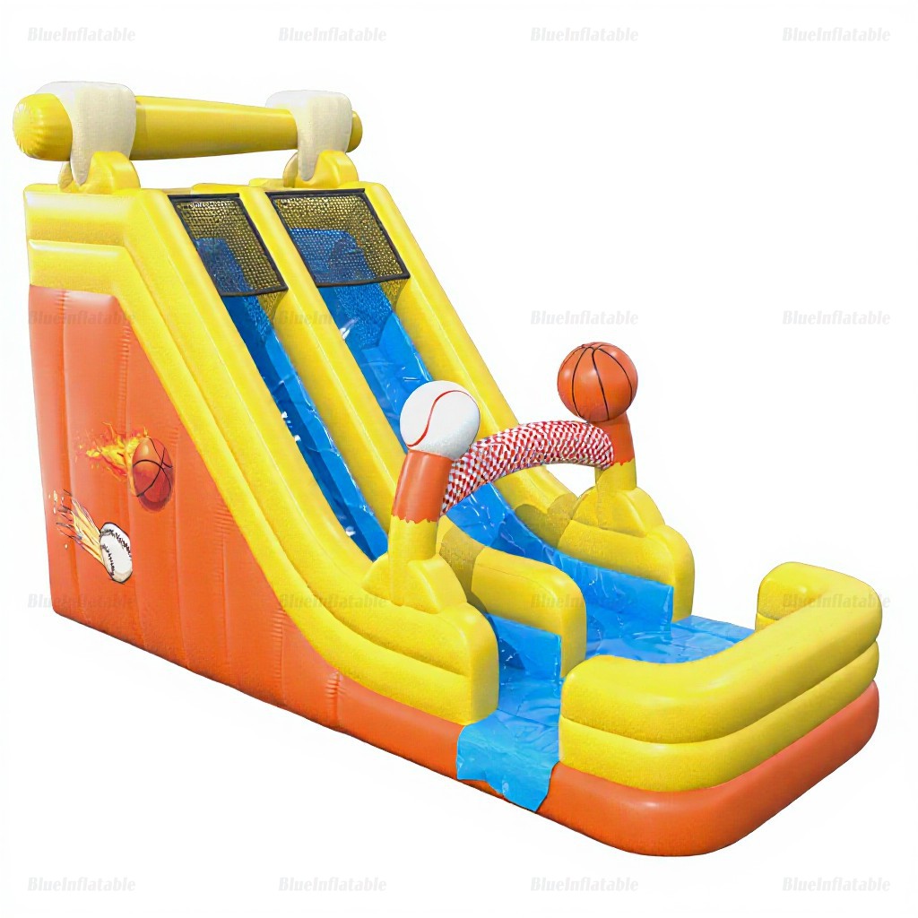 Sports Inflatable Water Slide with Basketball & Baseball for Pools - Image 6