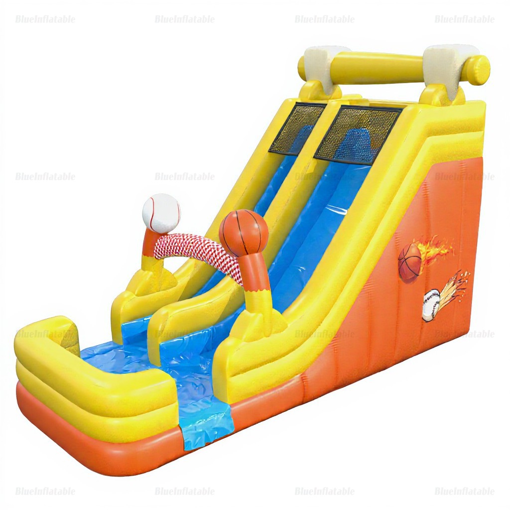 Sports Inflatable Water Slide with Basketball & Baseball for Pools - Image 7