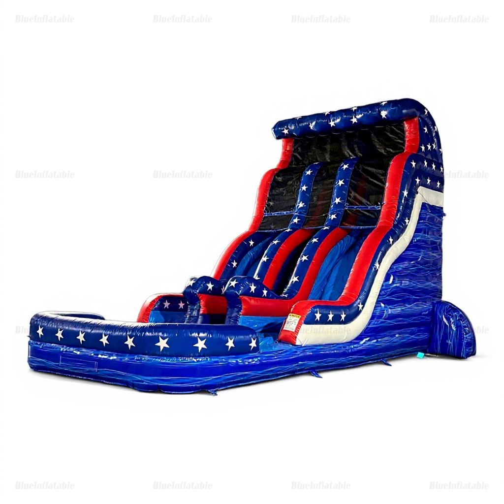 Stars & Stripes Inflatable Water Slide for Adults Rental - Image 3