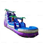 Double Inflatable Water Slide with Kiddie Pool