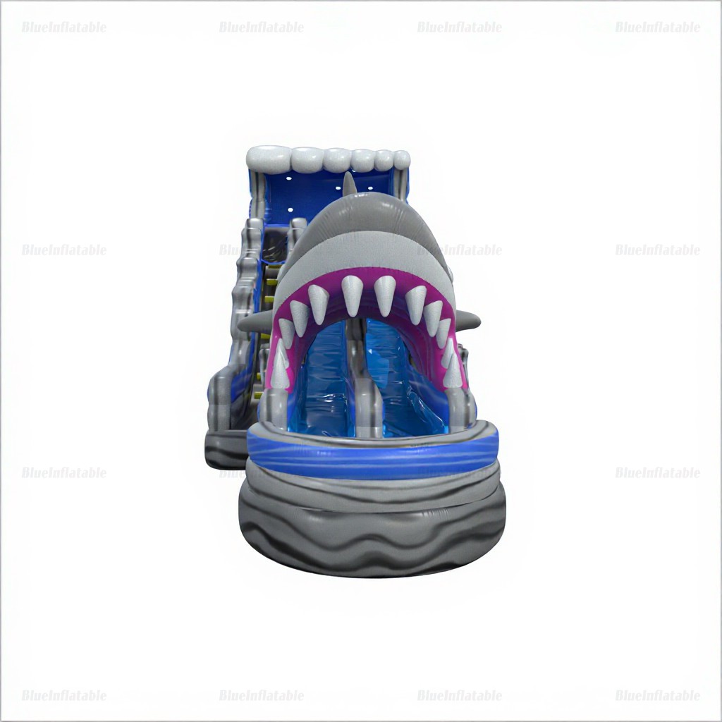 Deluxe Shark Double Inflatable Water Slide & Splash Pool - Image 4