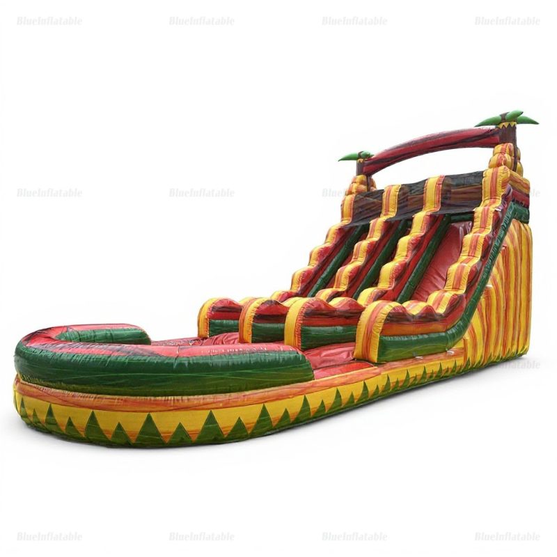 Sunny Fun Commercial Double Water Slide with Splash Pool