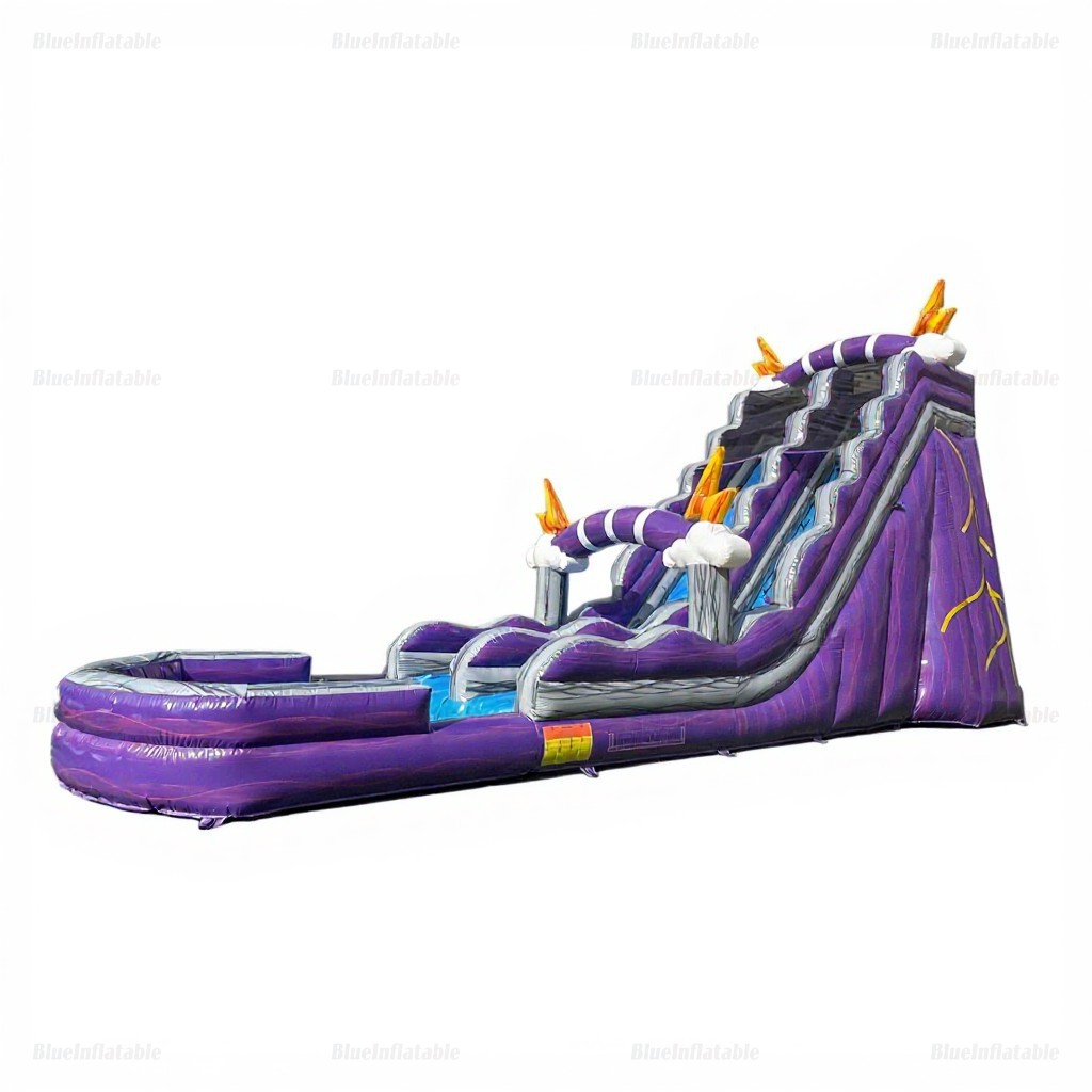 Thunder & Lightning Inflatable Water Slide with Pool