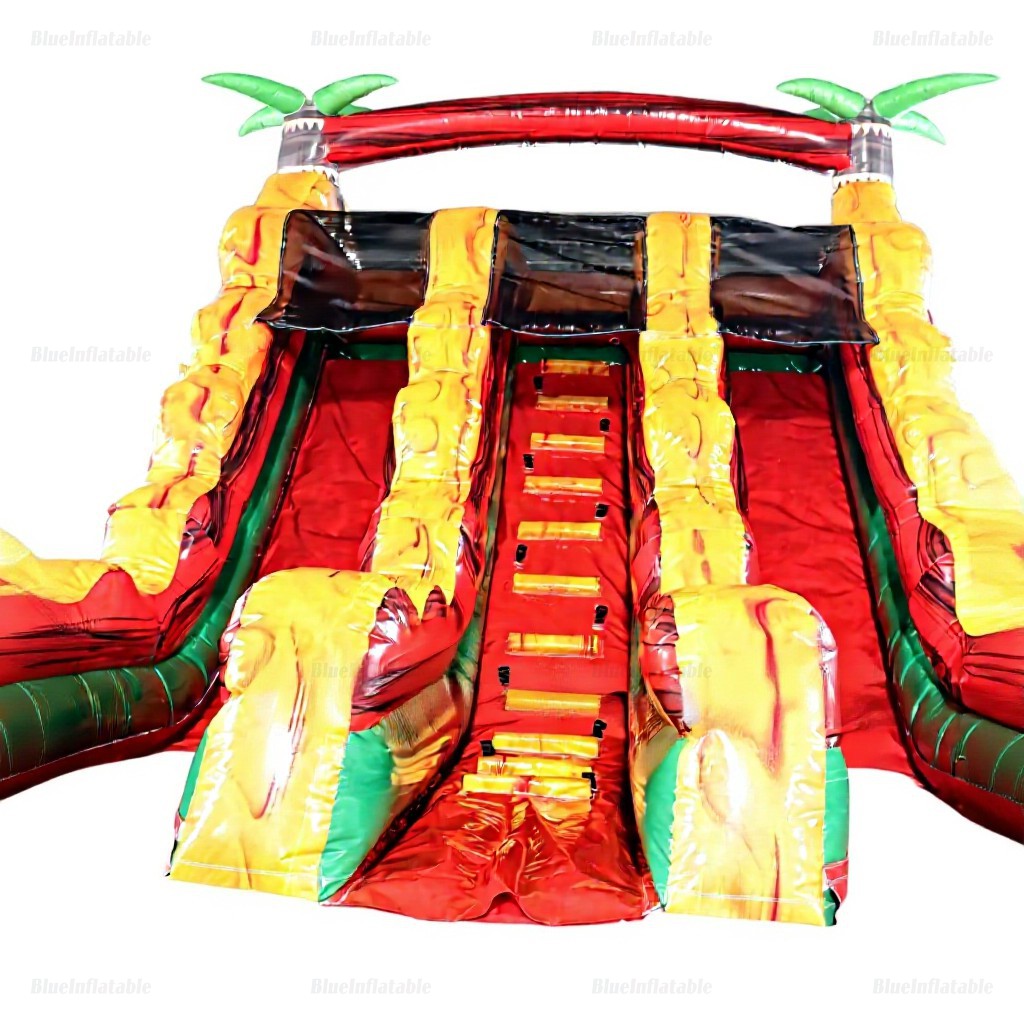 Tropical Giant Inflatable Water Slide with Pool Combo - Image 2