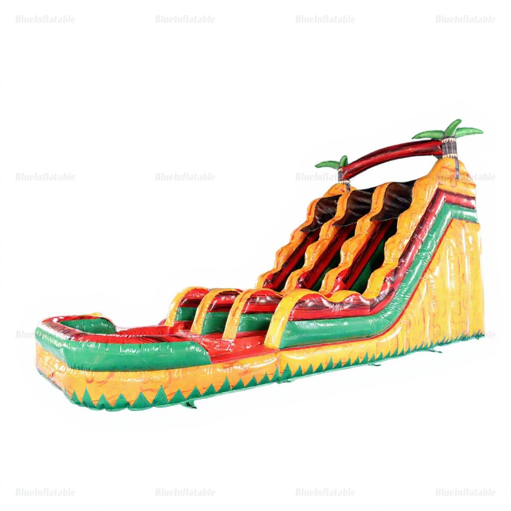 Tropical Giant Inflatable Water Slide with Pool Combo - Image 5